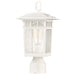 SATCO/NUVO Cove Neck Outdoor Small Post Lantern 1 Light White Finish Clear Seeded Glass (60-5954)