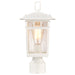 SATCO/NUVO Cove Neck Outdoor Small Post Lantern 1 Light White Finish Clear Seeded Glass (60-5954)