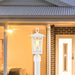 SATCO/NUVO Cove Neck Outdoor Small Post Lantern 1 Light White Finish Clear Seeded Glass (60-5954)