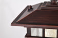 SATCO/NUVO Cove Neck Outdoor Small Post Lantern 1 Light Rustic Bronze Clear Seeded Glass (60-5955)