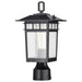 SATCO/NUVO Cove Neck Outdoor Small Post Lantern 1 Light Textured Black Finish Clear Seeded Glass (60-5956)