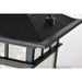 SATCO/NUVO Cove Neck Outdoor Small Post Lantern 1 Light Textured Black Finish Clear Seeded Glass (60-5956)