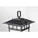 SATCO/NUVO Cove Neck Outdoor Small Post Lantern 1 Light Textured Black Finish Clear Seeded Glass (60-5956)