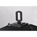 SATCO/NUVO Cove Neck Outdoor Small Post Lantern 1 Light Textured Black Finish Clear Seeded Glass (60-5956)