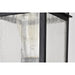 SATCO/NUVO Cove Neck Outdoor Small Post Lantern 1 Light Textured Black Finish Clear Seeded Glass (60-5956)