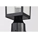 SATCO/NUVO Cove Neck Outdoor Small Post Lantern 1 Light Textured Black Finish Clear Seeded Glass (60-5956)