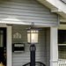 SATCO/NUVO Cove Neck Outdoor Small Post Lantern 1 Light Textured Black Finish Clear Seeded Glass (60-5956)