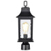 SATCO/NUVO Stillwell Outdoor Post Lantern 1 Light Matte Black Finish Water Glass (60-5957)