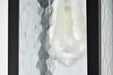 SATCO/NUVO Stillwell Outdoor Hanging Lantern 1 Light Matte Black Finish Water Glass (60-5958)