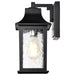 SATCO/NUVO Stillwell Outdoor Small Wall Lantern 1 Light Matte Black Finish Water Glass (60-5959)