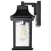 SATCO/NUVO Stillwell Outdoor Small Wall Lantern 1 Light Matte Black Finish Water Glass (60-5959)