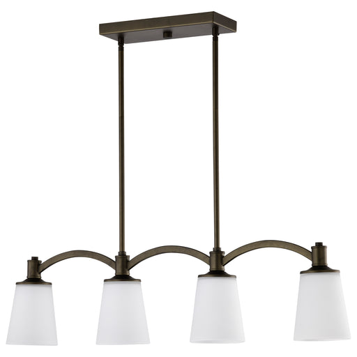 SATCO/NUVO Laguna 4-Light Island Pendant Forest Bronze With White Glass (60-5975)