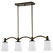 SATCO/NUVO Laguna 4-Light Island Pendant Forest Bronze With White Glass (60-5975)