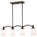 SATCO/NUVO Laguna 4-Light Island Pendant Forest Bronze With White Glass (60-5975)