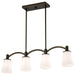 SATCO/NUVO Laguna 4-Light Island Pendant Forest Bronze With White Glass (60-5975)