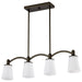 SATCO/NUVO Laguna 4-Light Island Pendant Forest Bronze With White Glass (60-5975)