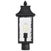 SATCO/NUVO Austen Outdoor Post Lantern 1 Light Matte Black Clear Water Glass (60-5995)