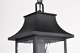 SATCO/NUVO Austen Outdoor Hanging Lantern 1 Light Matte Black Finish Clear Water Glass (60-5996)