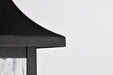 SATCO/NUVO Austen Outdoor Hanging Lantern 1 Light Matte Black Finish Clear Water Glass (60-5996)