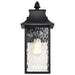 SATCO/NUVO Austen Outdoor Large Wall Lantern 1 Light Matte Black Finish Clear Water Glass (60-5998)