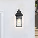 SATCO/NUVO Austen Outdoor Large Wall Lantern 1 Light Matte Black Finish Clear Water Glass (60-5998)