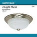 SATCO/NUVO 2-Light 11 Inch Flush Mount Alabaster Glass Color (60-6000)