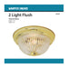 SATCO/NUVO 2-Light 11 Inch Flush Mount Clear Ribbed Glass Color (60-6015)