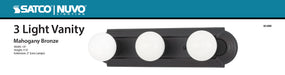 SATCO/NUVO 3-Light 18 Inch Vanity Racetrack Style Color (60-6080)