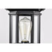 SATCO/NUVO Hopkins Outdoor Large Post Lantern 1 Light Matte Black Finish Clear Glass (60-6115)