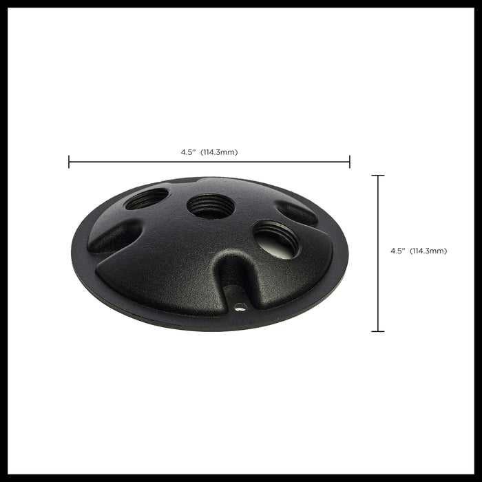 SATCO/NUVO 1-Light Die Cast Mounting Plate Matte Black (60-671)