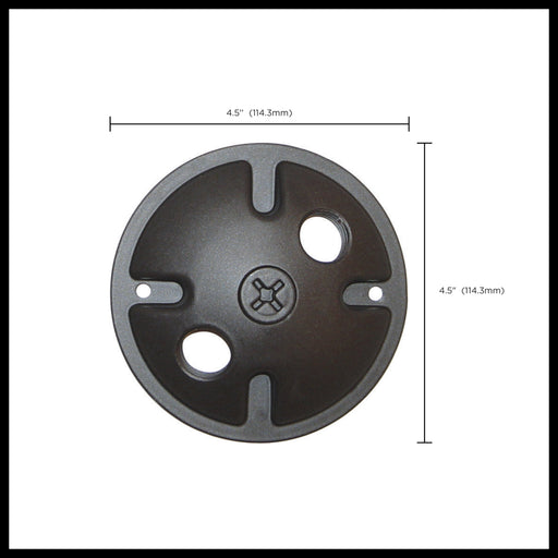 SATCO/NUVO 2-Light Die Cast Mounting Plate Dark Gray (60-676)