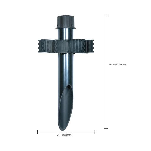SATCO/NUVO 2 Inch Diameter Mounting Post PVC Dark Gray (60-677)