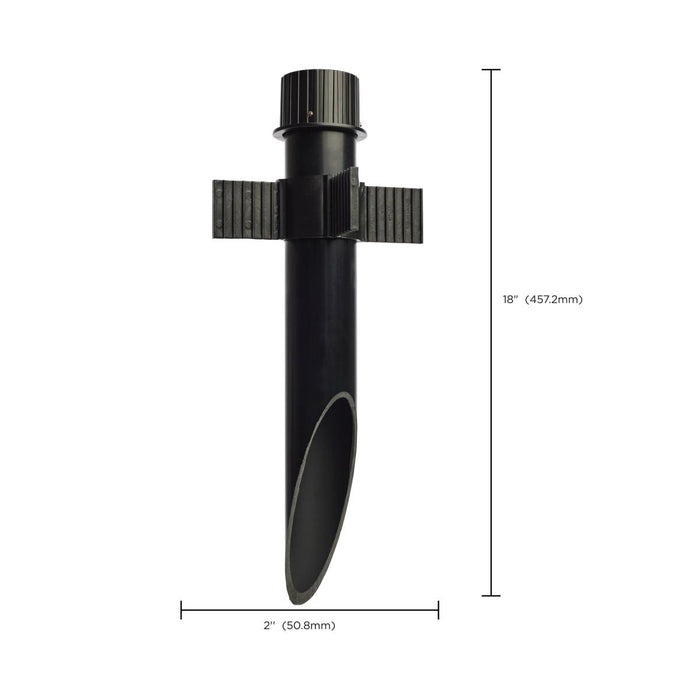 SATCO/NUVO 2 Inch Diameter Mounting Post PVC Matte Black (60-681)