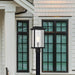 SATCO/NUVO Sullivan Outdoor Post Lantern 1 Light Matte Black Finish Clear Seeded Glass (60-7378)