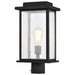 SATCO/NUVO Sullivan Outdoor Post Lantern 1 Light Matte Black Finish Clear Seeded Glass (60-7378)