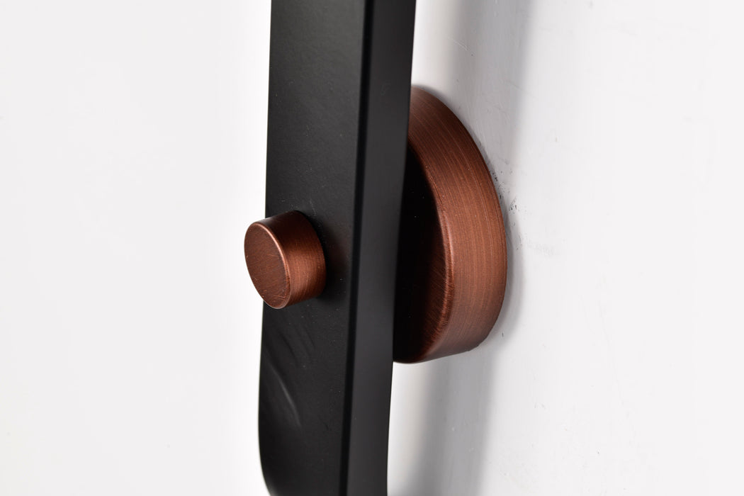 SATCO/NUVO Colby 1 Light Wall Sconce Matte Black And Antique Copper Finish (60-7740)