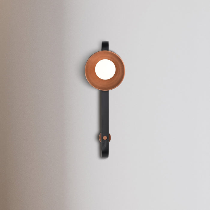 SATCO/NUVO Colby 1 Light Wall Sconce Matte Black And Antique Copper Finish (60-7740)