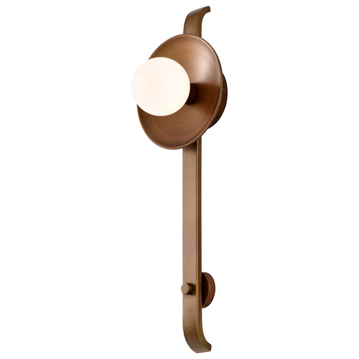 SATCO/NUVO Colby 1 Light Wall Sconce Natural Brass Finish (60-7742)