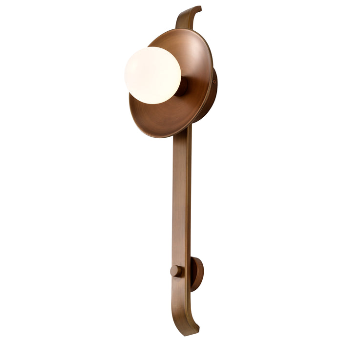 SATCO/NUVO Colby 1 Light Wall Sconce Natural Brass Finish (60-7742)