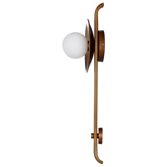 SATCO/NUVO Colby 1 Light Wall Sconce Natural Brass Finish (60-7742)