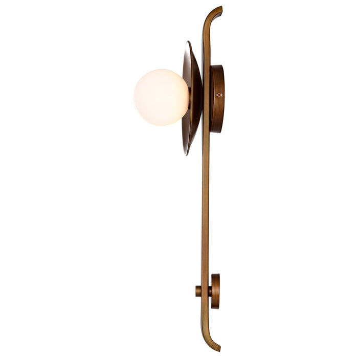 SATCO/NUVO Colby 1 Light Wall Sconce Natural Brass Finish (60-7742)