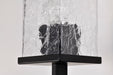 SATCO/NUVO Terrace 1 Light Wall Sconce Matte Black Finish Crackel Glass (60-7748)