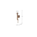 SATCO/NUVO Terrace 1 Light Wall Sconce Natural Brass Finish Crackel Glass (60-7749)