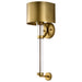 SATCO/NUVO Teagon 1 Light Wall Sconce Natural Brass Finish Metal Shade (60-7757)