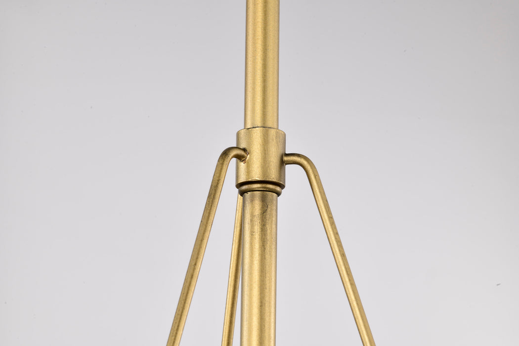 SATCO/NUVO Adina 1 Light Medium Pendant Matte Black And Natural Brass Finish (60-7766)