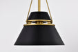 SATCO/NUVO Adina 1 Light Small Pendant Matte Black And Natural Brass Finish (60-7767)