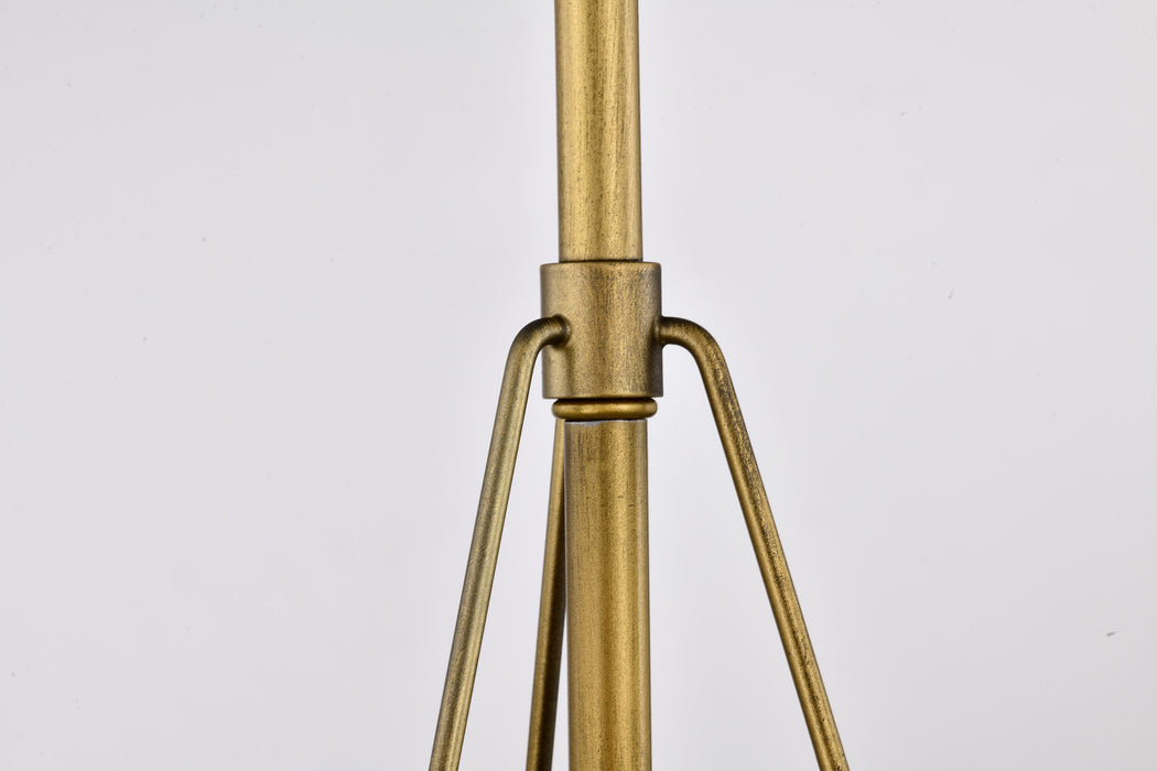 SATCO/NUVO Adina 1 Light Small Pendant Matte Black And Natural Brass Finish (60-7767)