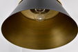 SATCO/NUVO Adina 1 Light Small Pendant Matte Black And Natural Brass Finish (60-7767)