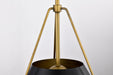 SATCO/NUVO Adina 3 Light Large Pendant Matte Black And Natural Brass Finish (60-7768)