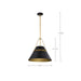 SATCO/NUVO Adina 3 Light Large Pendant Matte Black And Natural Brass Finish (60-7768)